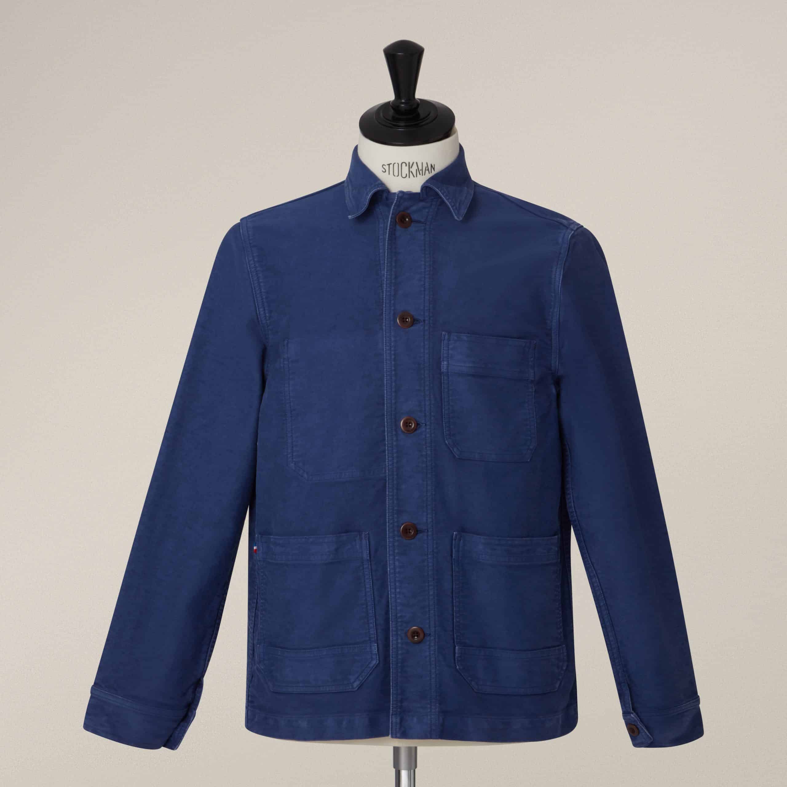 L’Usine Bleue moleskin work jacket - blue